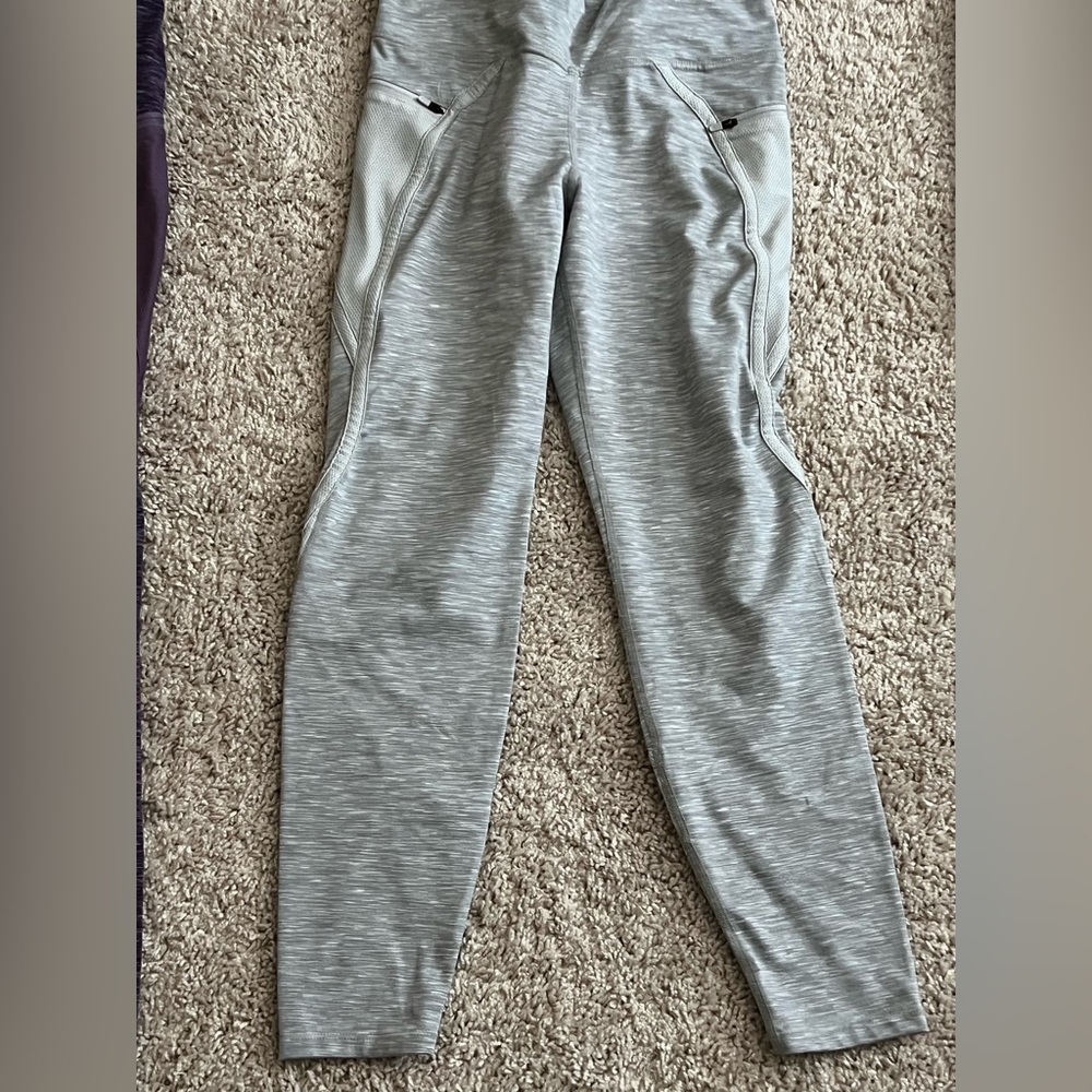 Hylete - 25” Light Heather Grey Tights - Medium